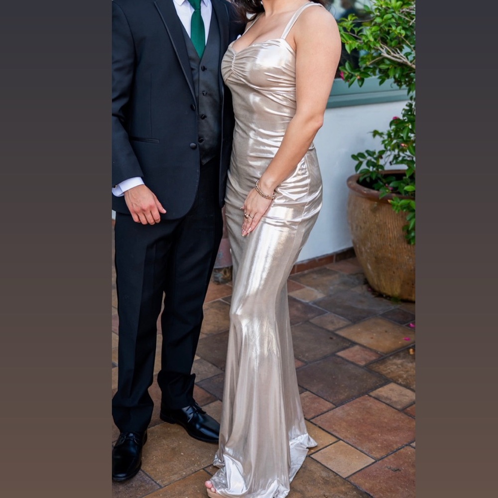 Windsor Shimmering Gold Maxi Dress
